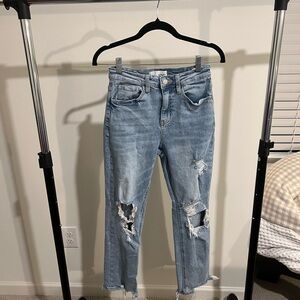 Vervet Womens Distressed Vintage 90s Dad Jeans